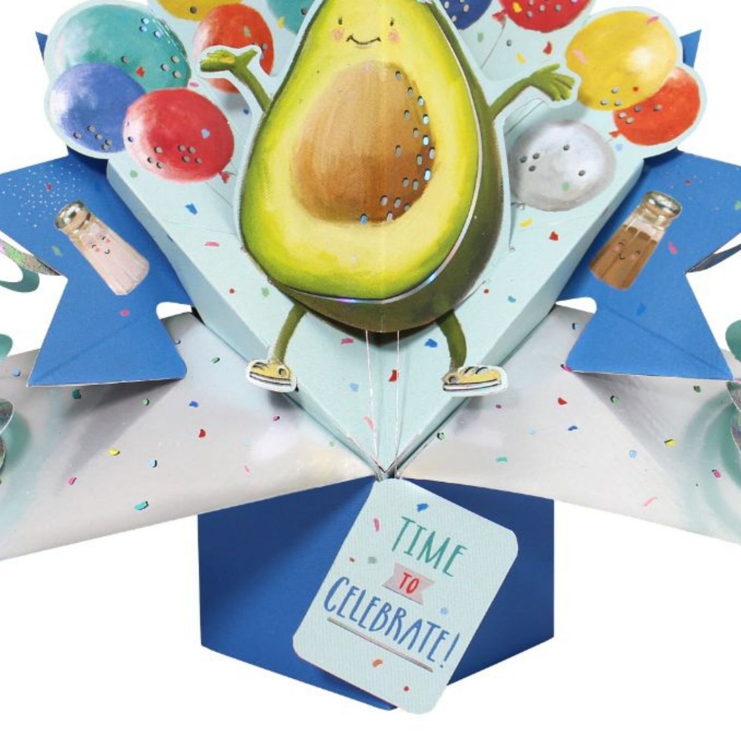 Avo Great Birthday Avocado Pop-Up Greeting Card