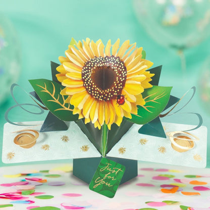 Just For You Sunflower Pop-Up Greeting Card