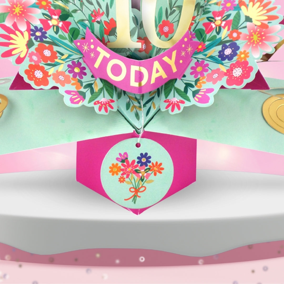 Happy 10th Birthday 10 Today Pop-Up Greeting Card