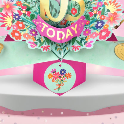 103rd Birthday Card Pop Up 3D Happy Birthday Card Age 103 Today 3D For Her