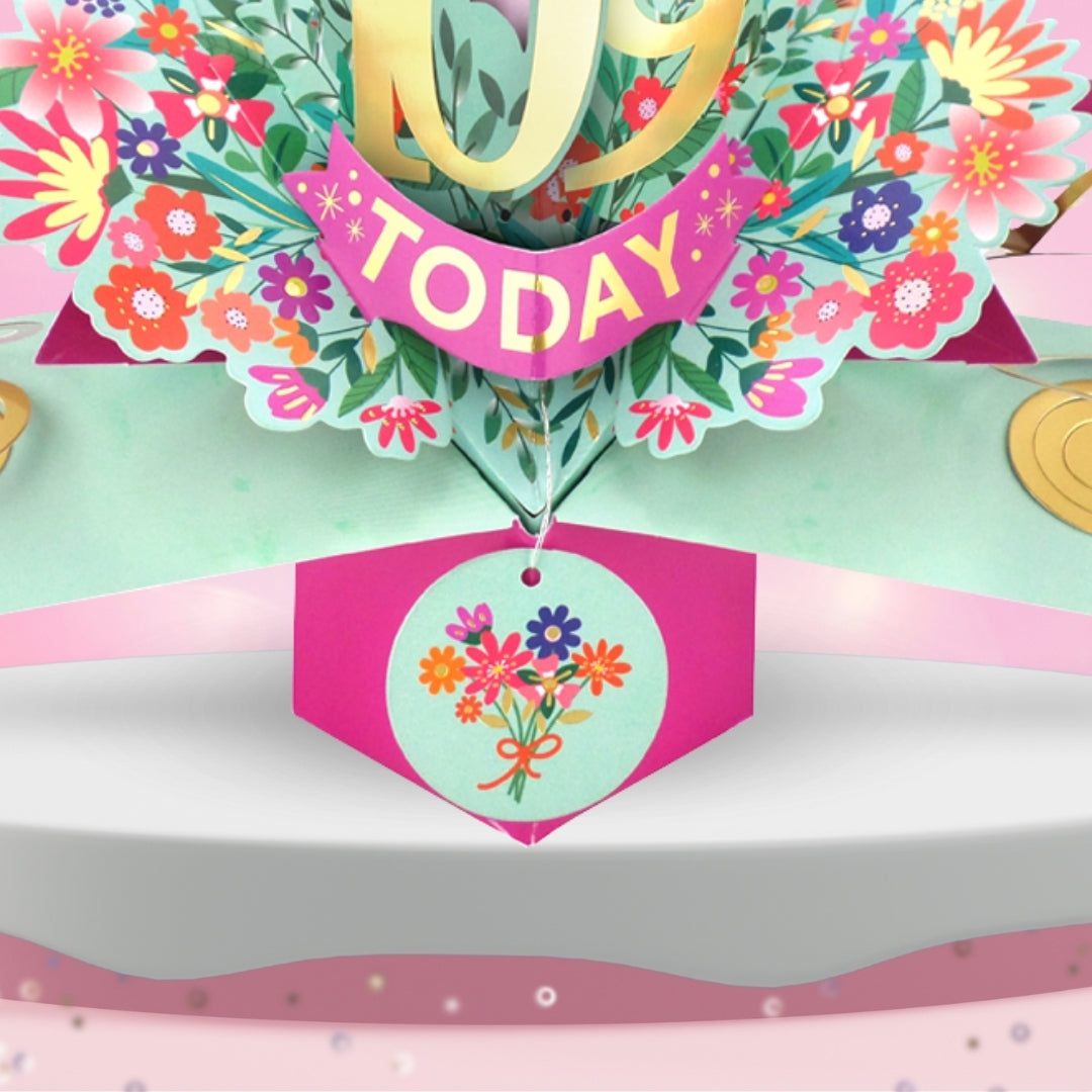 109th Birthday Card Pop Up 3D Happy Birthday Card Age 109 Today 3D For Her