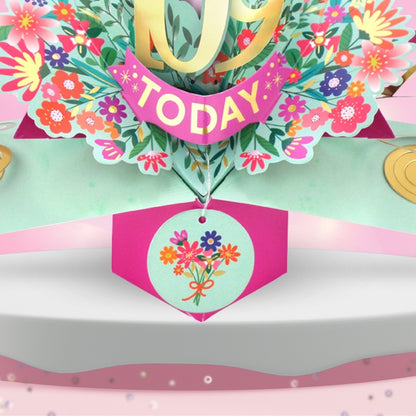109th Birthday Card Pop Up 3D Happy Birthday Card Age 109 Today 3D For Her