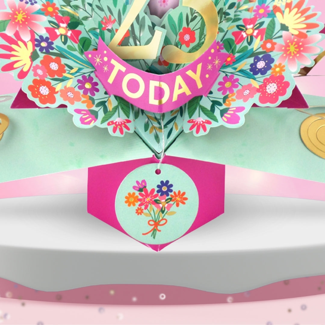 23rd Birthday Card Pop Up 3D Happy Birthday Card Age 23 Today 3D For Her