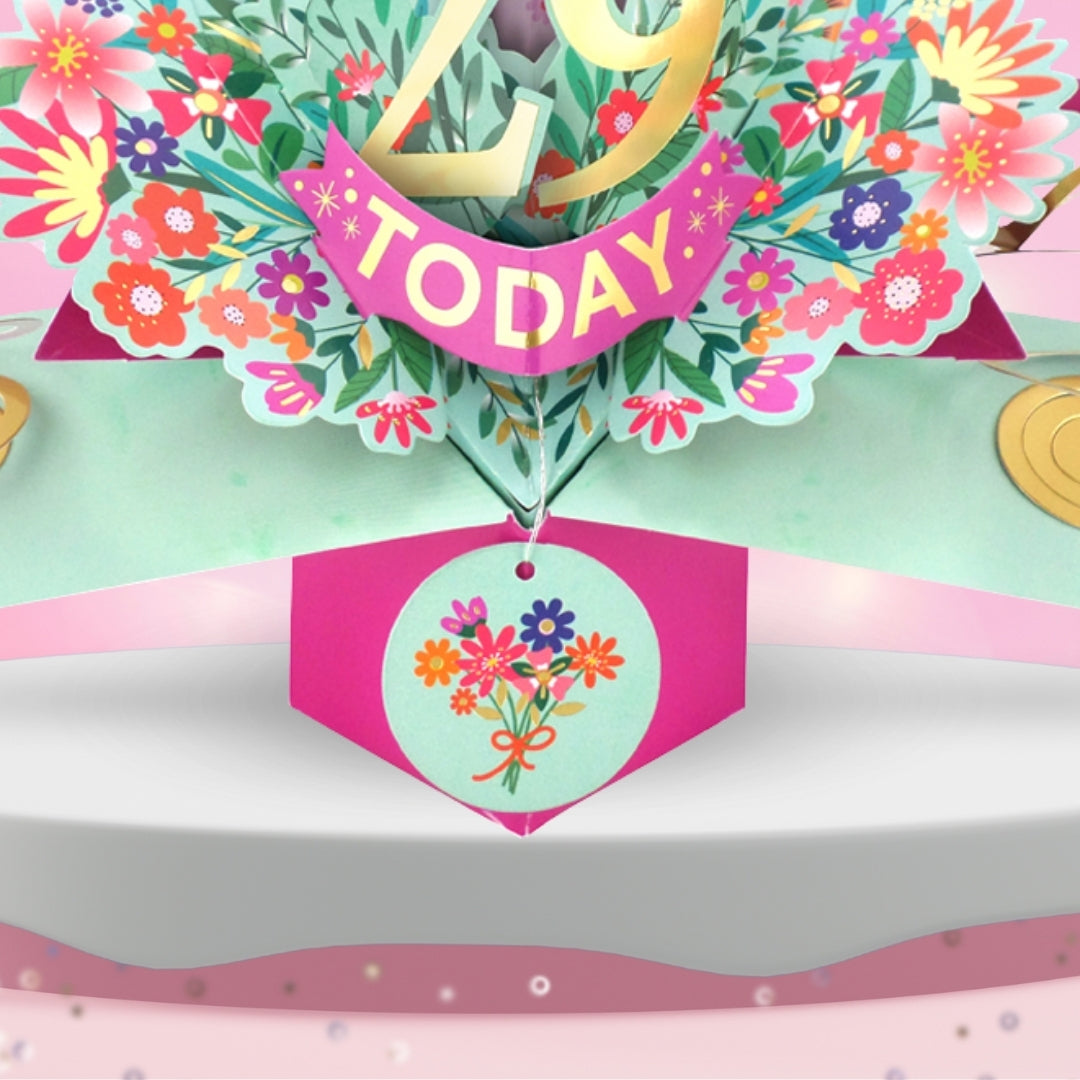 Happy 29th Birthday 29 Today Pop-Up Greeting Card