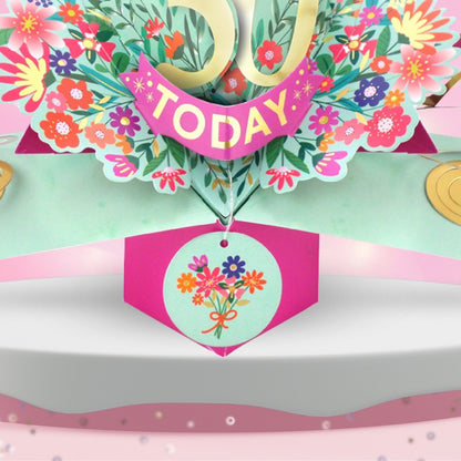 30th Birthday Card Pop Up 3D Happy Birthday Card Age 30 Today 3D For Her