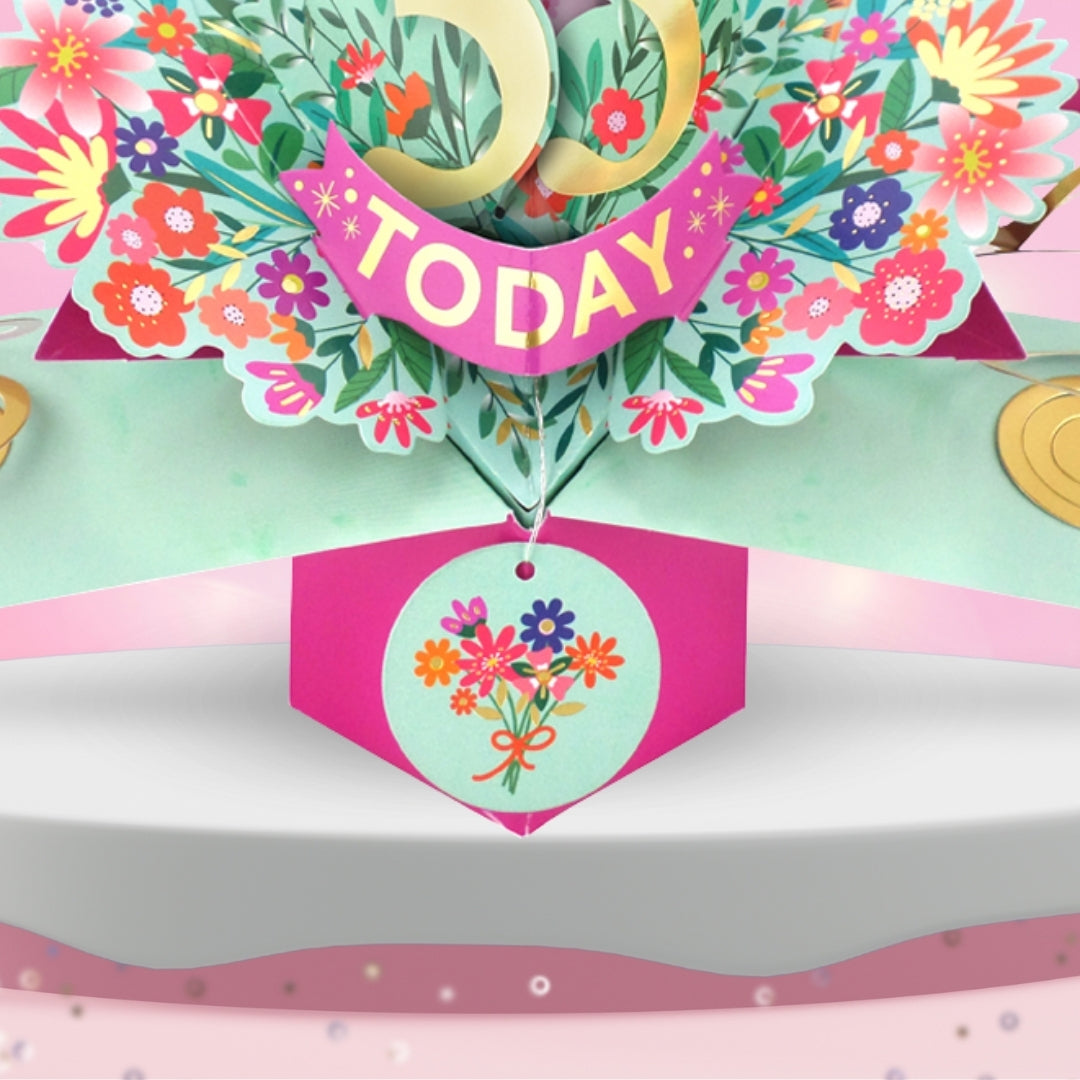 35th Birthday Card Pop Up 3D Happy Birthday Card Age 35 Today 3D For Her