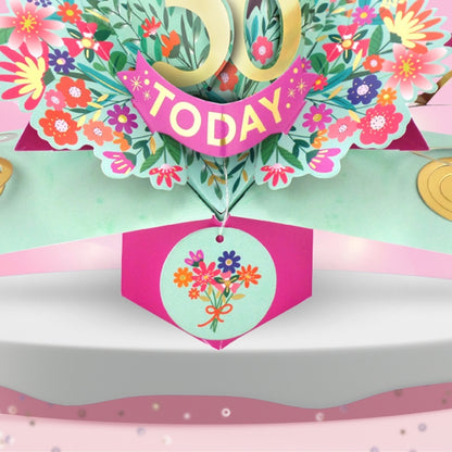 36th Birthday Card Pop Up 3D Happy Birthday Card Age 36 Today 3D For Her