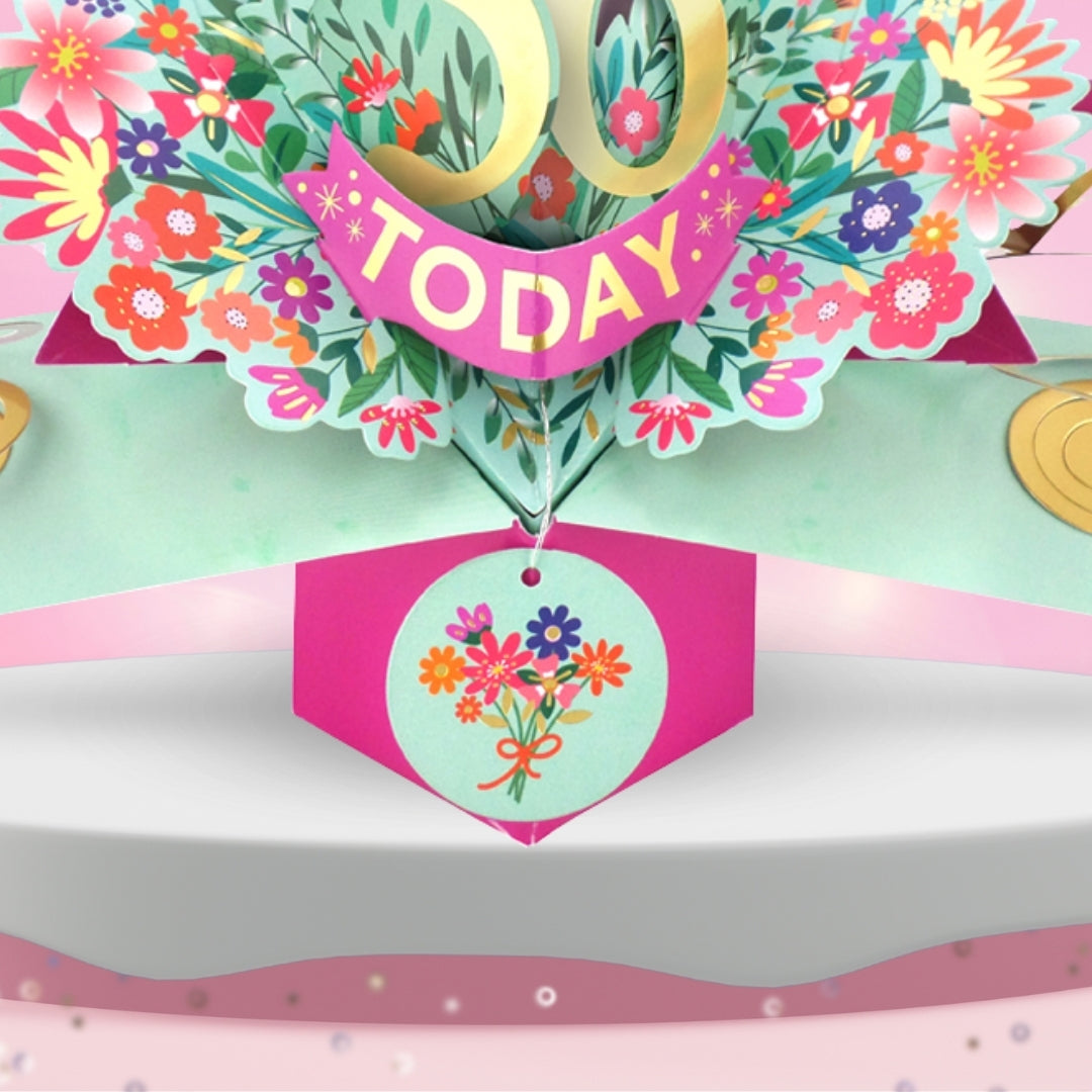 56th Birthday Card Pop Up 3D Happy Birthday Card Age 56 Today 3D For Her