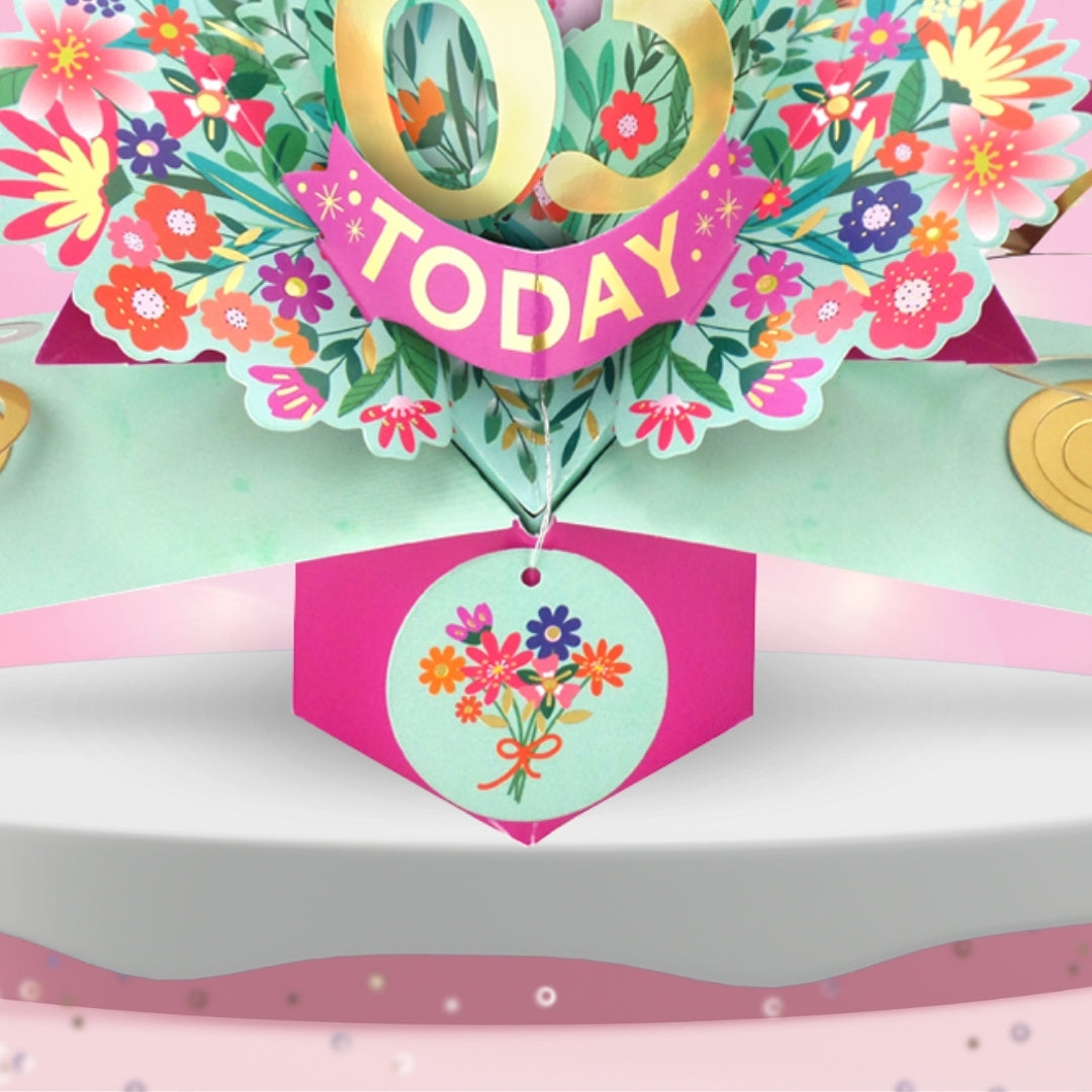 63rd Birthday Card Pop Up 3D Happy Birthday Card Age 63 Today 3D For Her