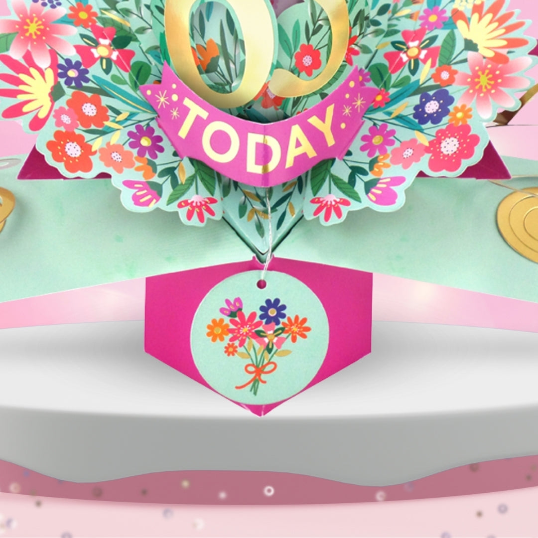 65th Birthday Card Pop Up 3D Happy Birthday Card Age 65 Today 3D For Her