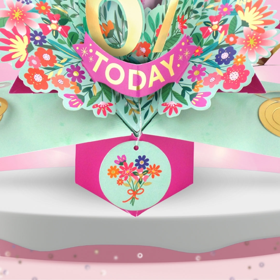 67th Birthday Card Pop Up 3D Happy Birthday Card Age 67 Today 3D For Her