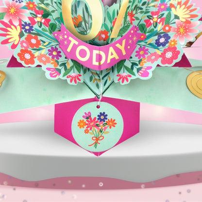 67th Birthday Card Pop Up 3D Happy Birthday Card Age 67 Today 3D For Her