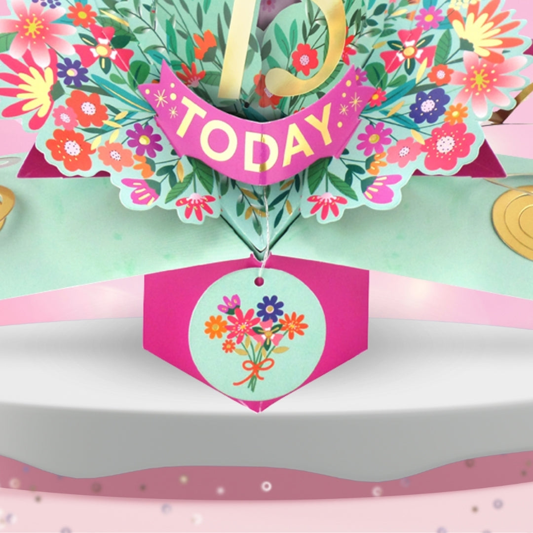 75th Birthday Card Pop Up 3D Happy Birthday Card Age 75 Today 3D For Her