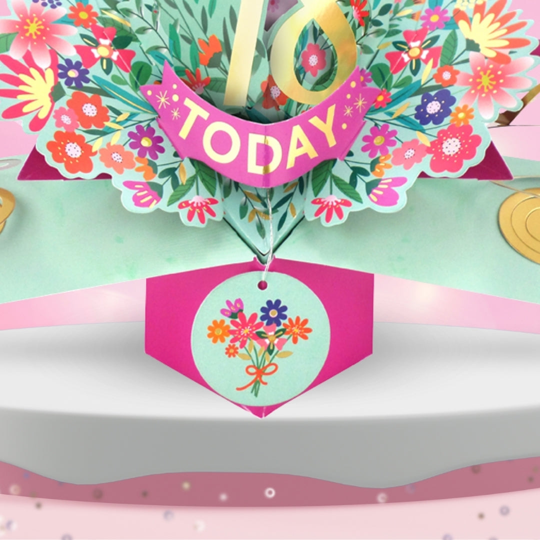 78th Birthday Card Pop Up 3D Happy Birthday Card Age 78 Today 3D For Her