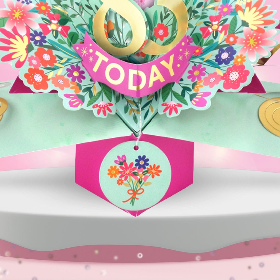83rd Birthday Card Pop Up 3D Happy Birthday Card Age 83 Today 3D For Her