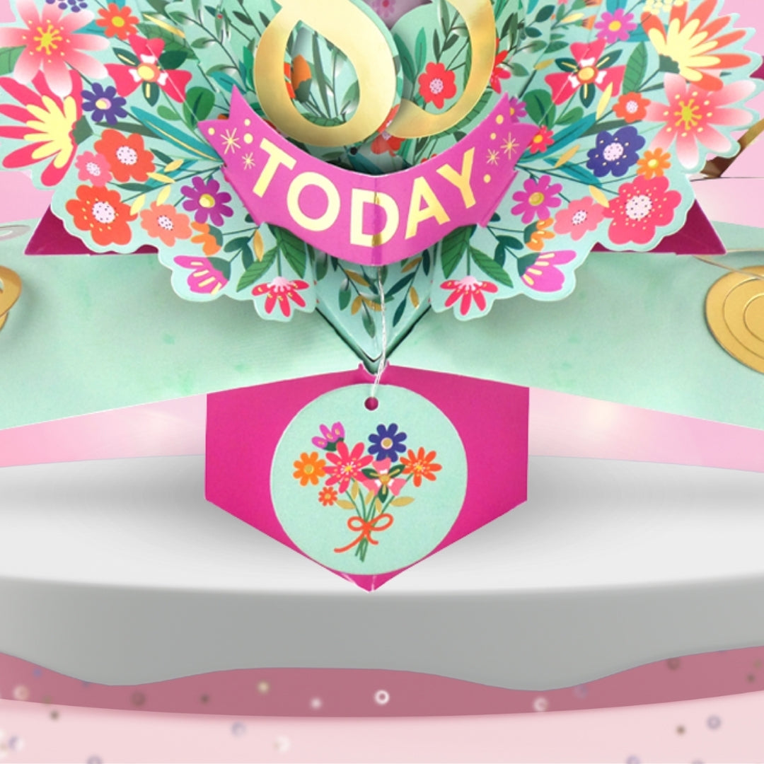 85th Birthday Card Pop Up 3D Happy Birthday Card Age 85 Today 3D For Her