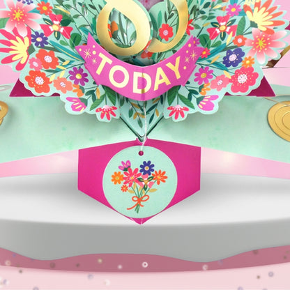 85th Birthday Card Pop Up 3D Happy Birthday Card Age 85 Today 3D For Her