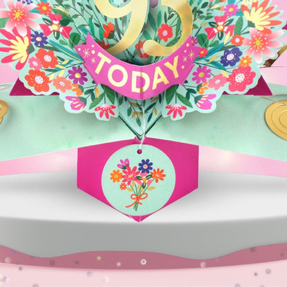 93rd Birthday Card Pop Up 3D Happy Birthday Card Age 93 Today 3D For Her
