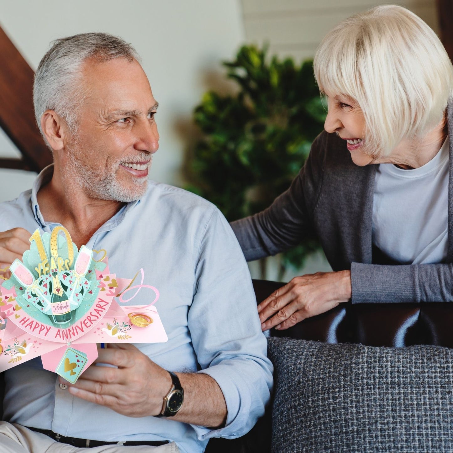 10th Wedding Anniversary Card Pop Up 3D Celebrating 10 Years Together