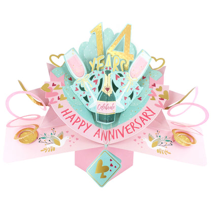 '1 To 80' Years Happy 'Every Milestone' Anniversary Pop-Up Greeting Card