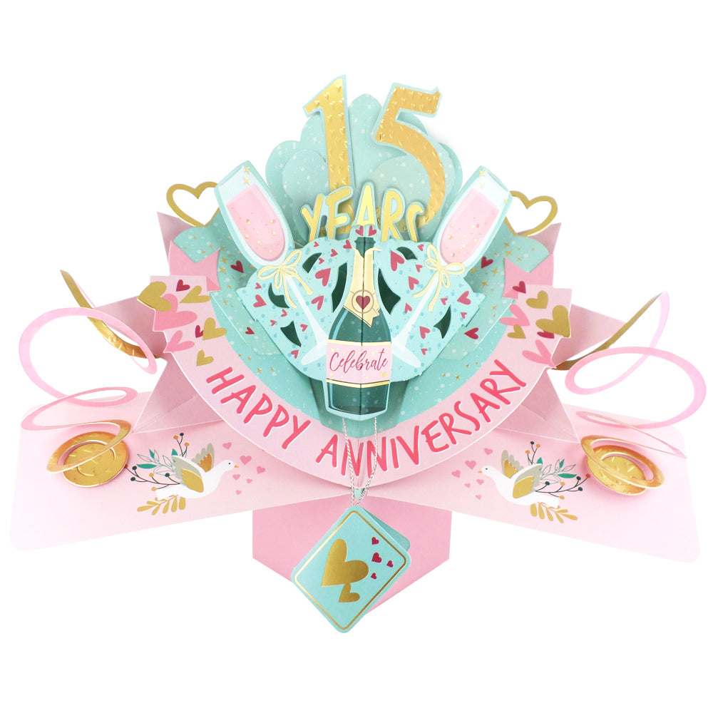 '1 To 80' Years Happy 'Every Milestone' Anniversary Pop-Up Greeting Card