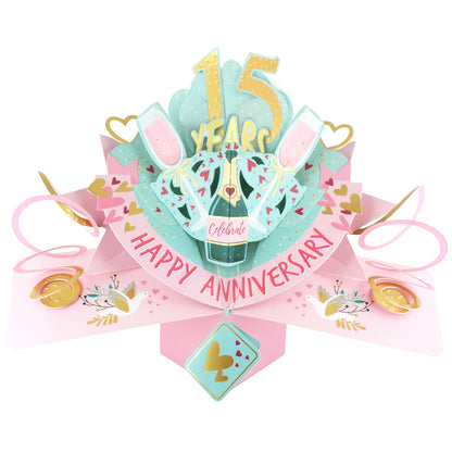 '1 To 80' Years Happy 'Every Milestone' Anniversary Pop-Up Greeting Card