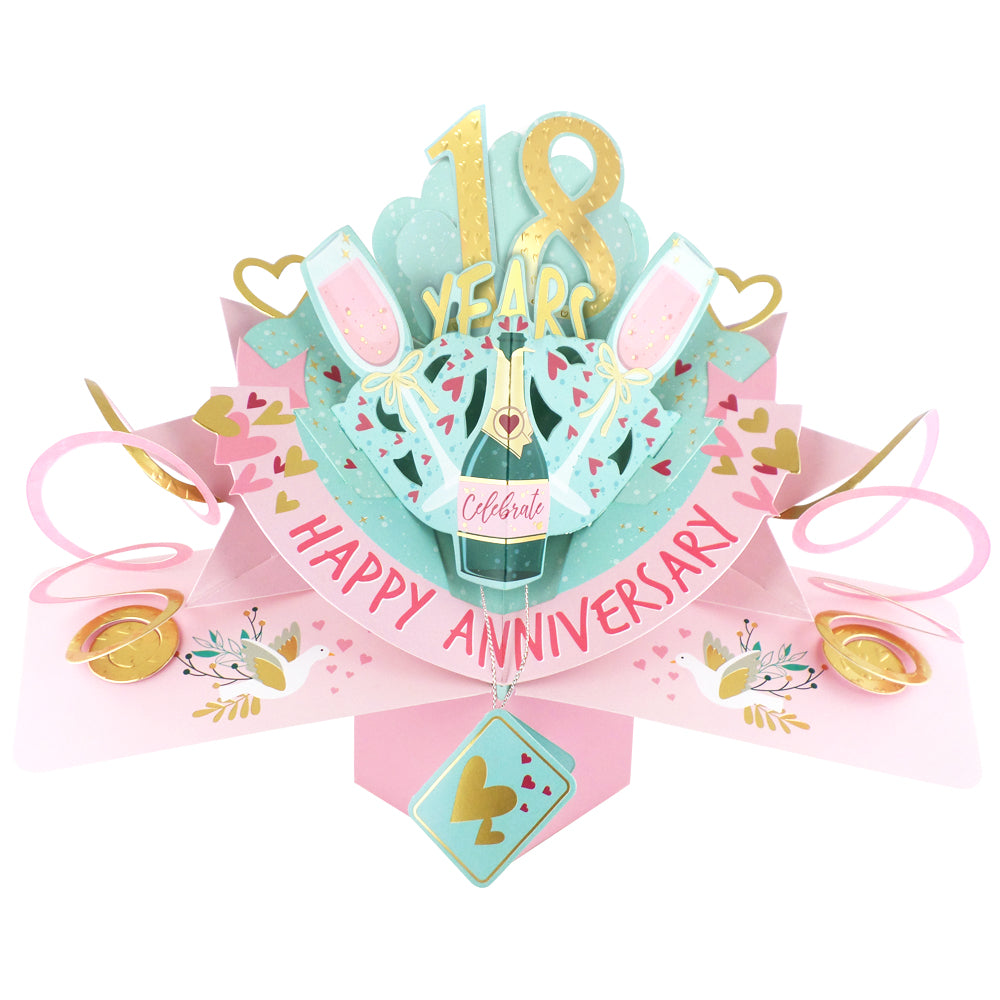'1 To 80' Years Happy 'Every Milestone' Anniversary Pop-Up Greeting Card