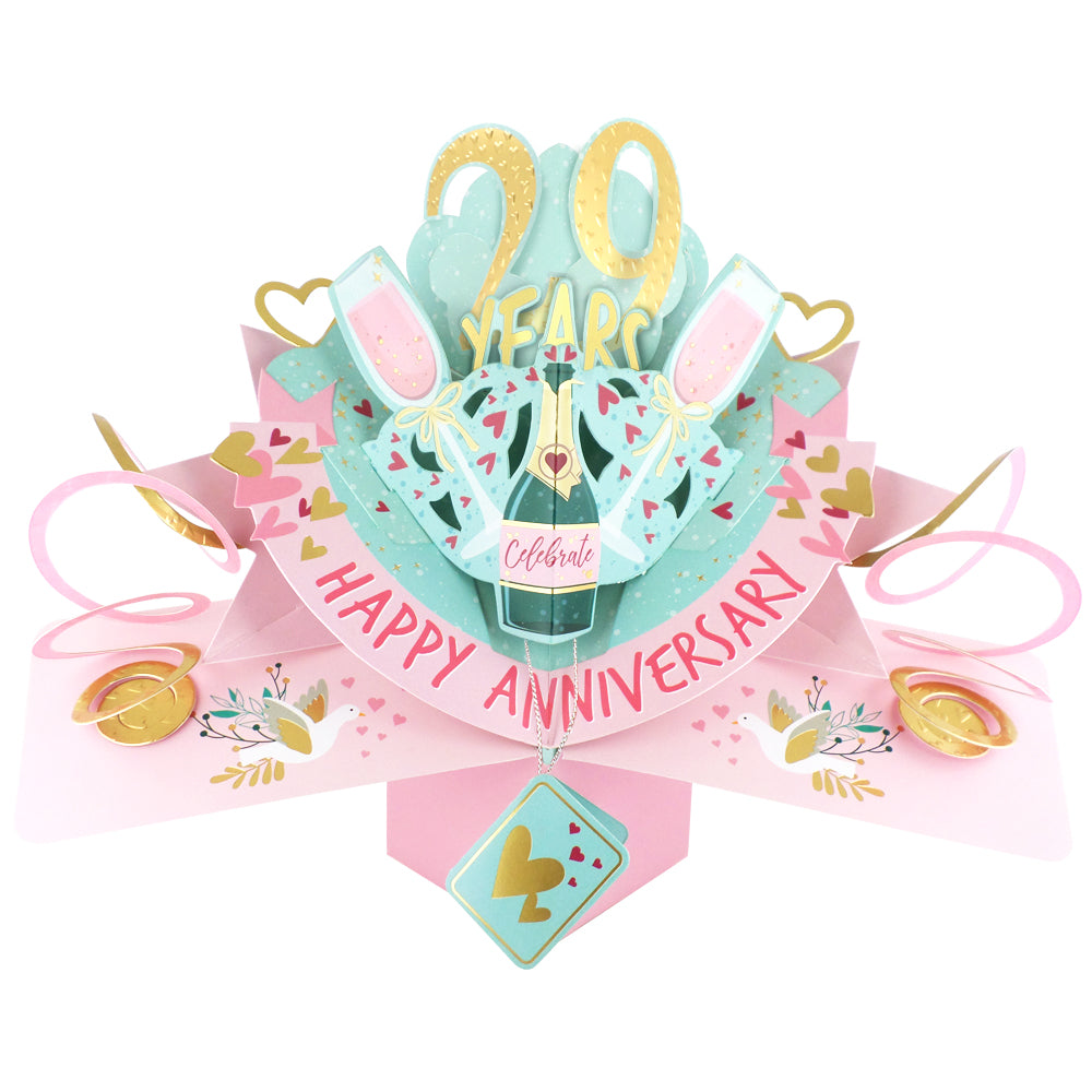 '1 To 80' Years Happy 'Every Milestone' Anniversary Pop-Up Greeting Card