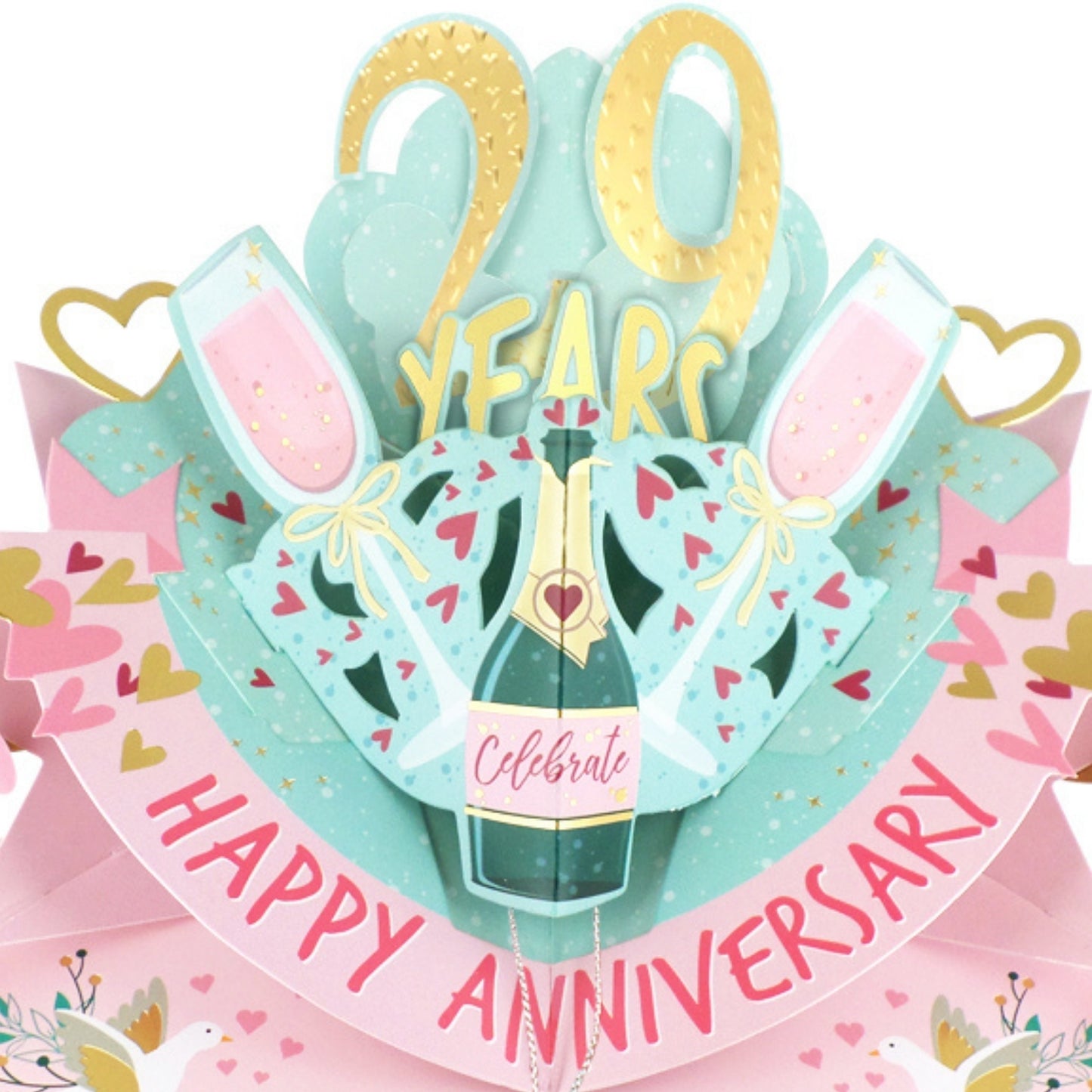 29th Wedding Anniversary Card Pop Up 3D Celebrating 29 Years Together