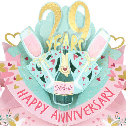 29th Wedding Anniversary Card Pop Up 3D Celebrating 29 Years Together