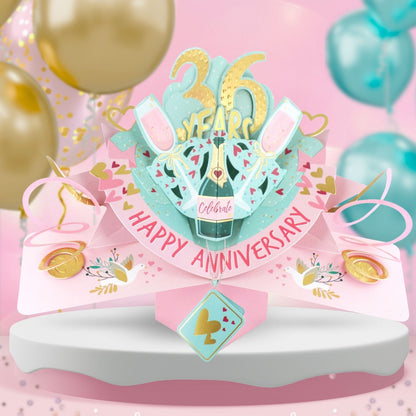 36th Wedding Anniversary Card Pop Up 3D Celebrating 36 Years Together