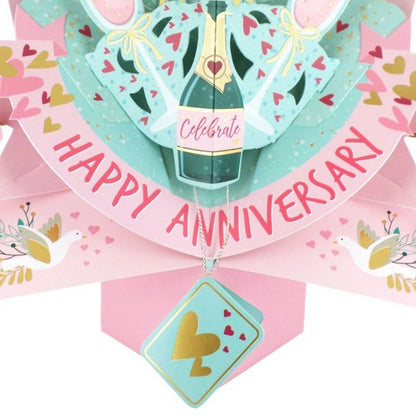 44th Wedding Anniversary Card Pop Up 3D Celebrating 44 Years Together