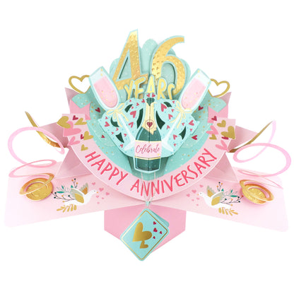 46th Wedding Anniversary Card Pop Up 3D Celebrating 46 Years Together