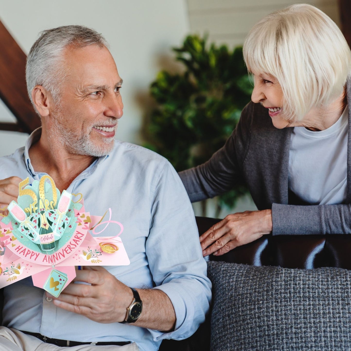 50th Wedding Anniversary Card Pop Up 3D Celebrating 50 Years Together