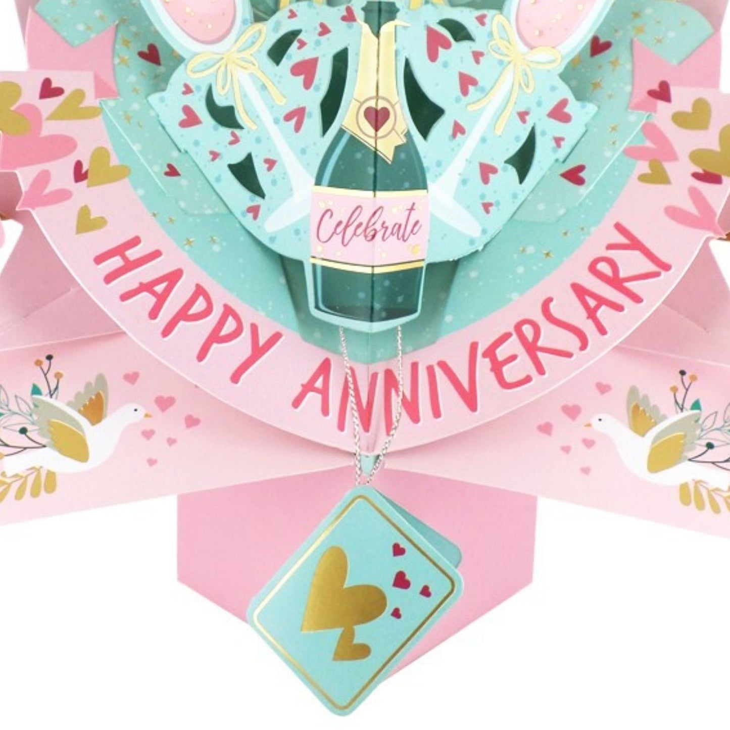 50th Wedding Anniversary Card Pop Up 3D Celebrating 50 Years Together