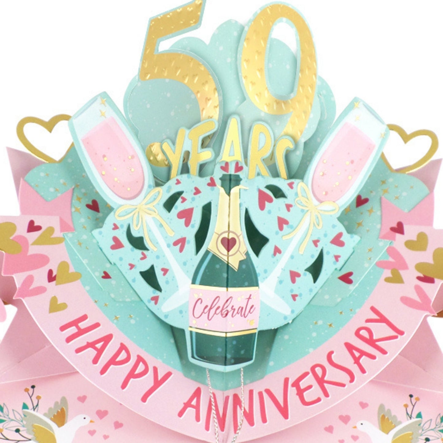 59th Wedding Anniversary Card Pop Up 3D Celebrating 59 Years Together