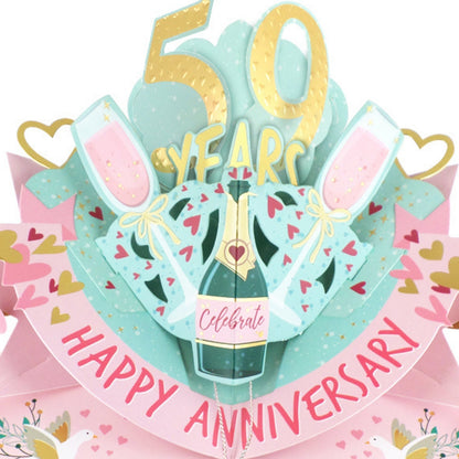 59th Wedding Anniversary Card Pop Up 3D Celebrating 59 Years Together