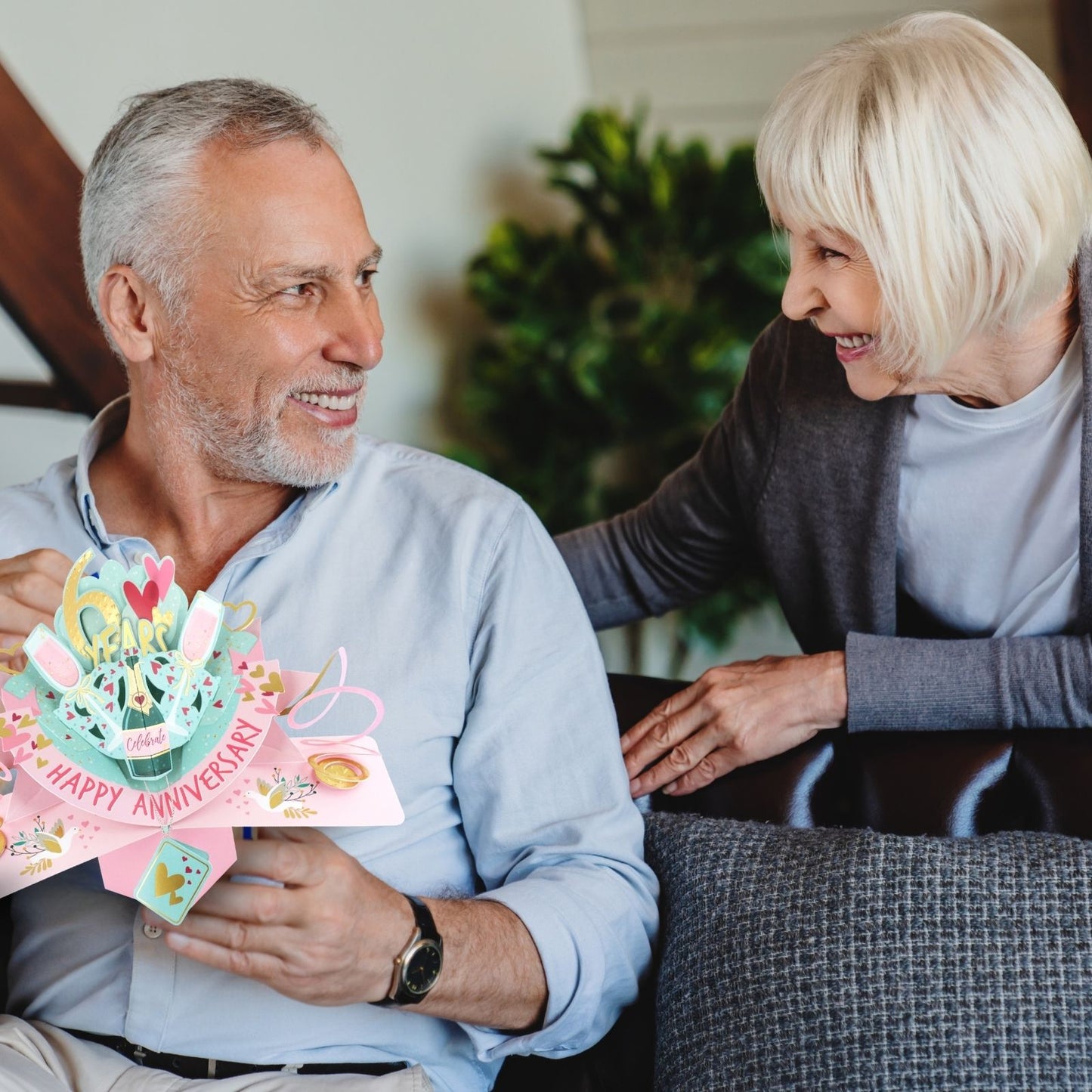 60th Wedding Anniversary Card Pop Up 3D Celebrating 60 Years Together