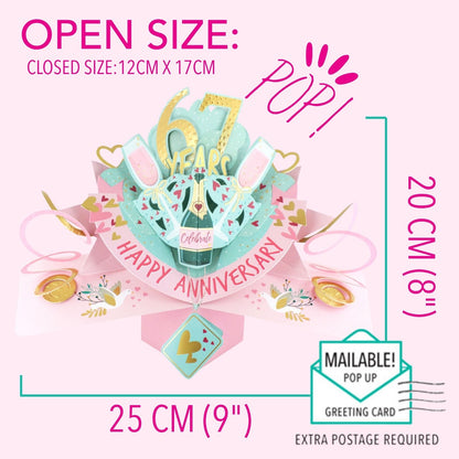 67th Wedding Anniversary Card Pop Up 3D Celebrating 67 Years Together