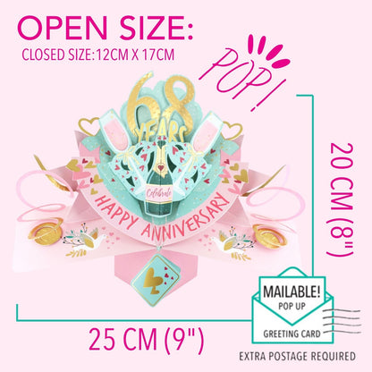 68th Wedding Anniversary Card Pop Up 3D Celebrating 68 Years Together