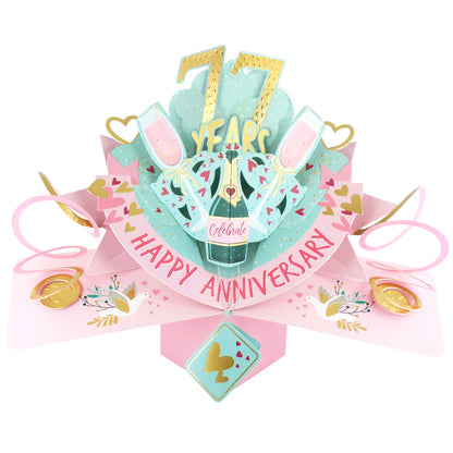 '1 To 80' Years Happy 'Every Milestone' Anniversary Pop-Up Greeting Card