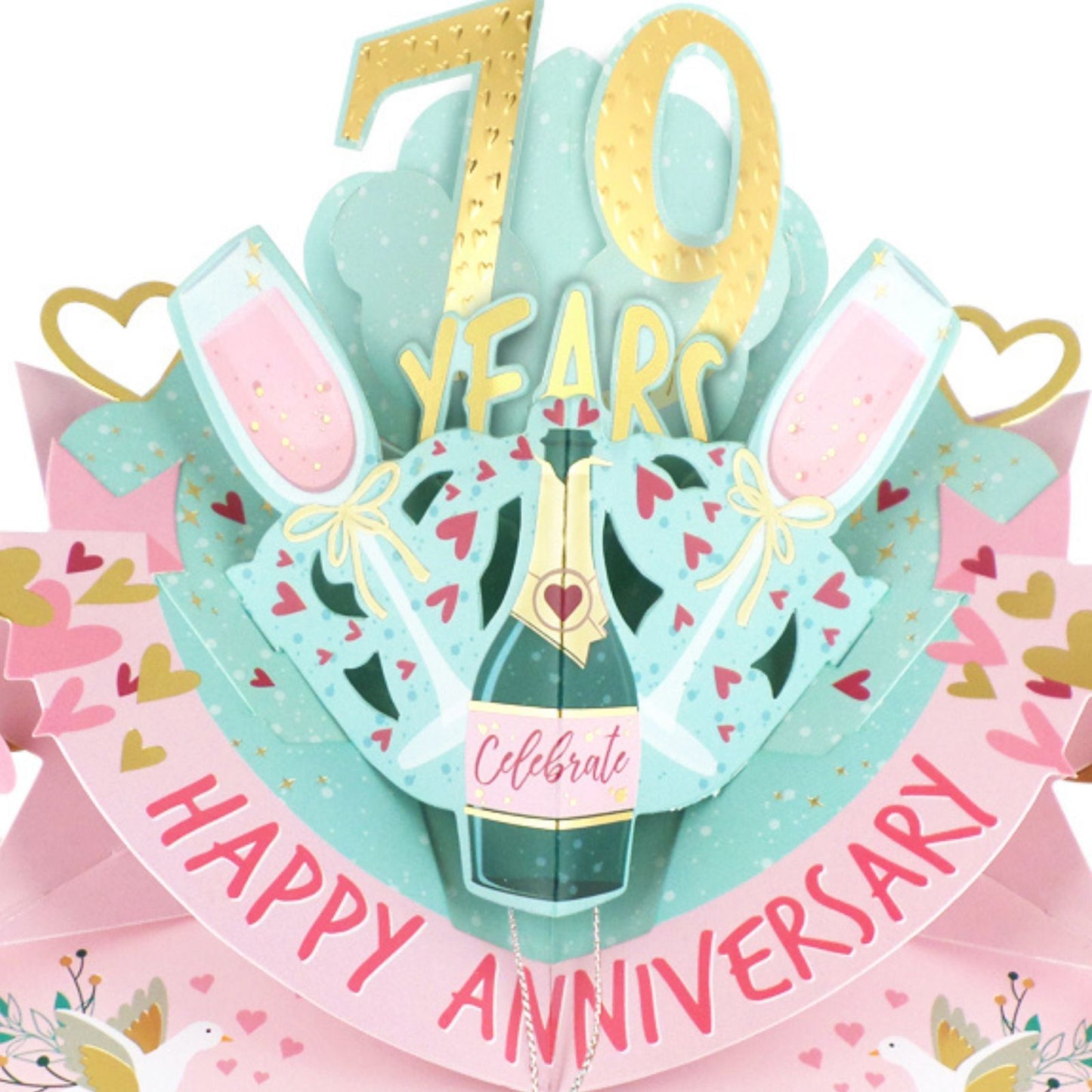 79th Wedding Anniversary Card Pop Up 3D Celebrating 79 Years Together