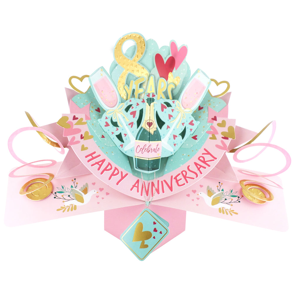 '1 To 80' Years Happy 'Every Milestone' Anniversary Pop-Up Greeting Card