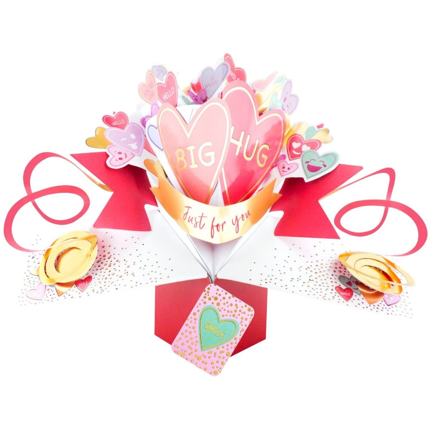 Big Hug Pop Up Greeting Card Love Heart Sweets Birthday Or Any Occasion