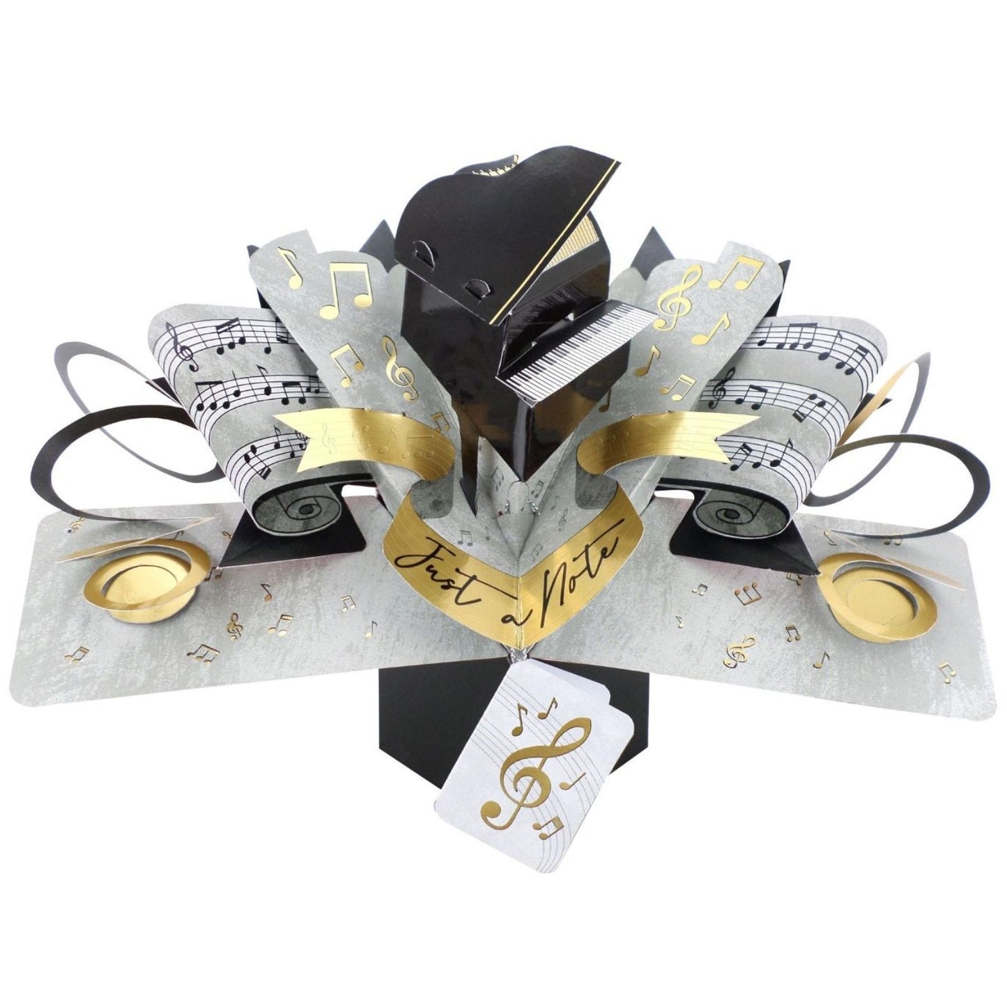 Piano Pop Up Greeting Card Just A Note Birthday Or Any Occasion