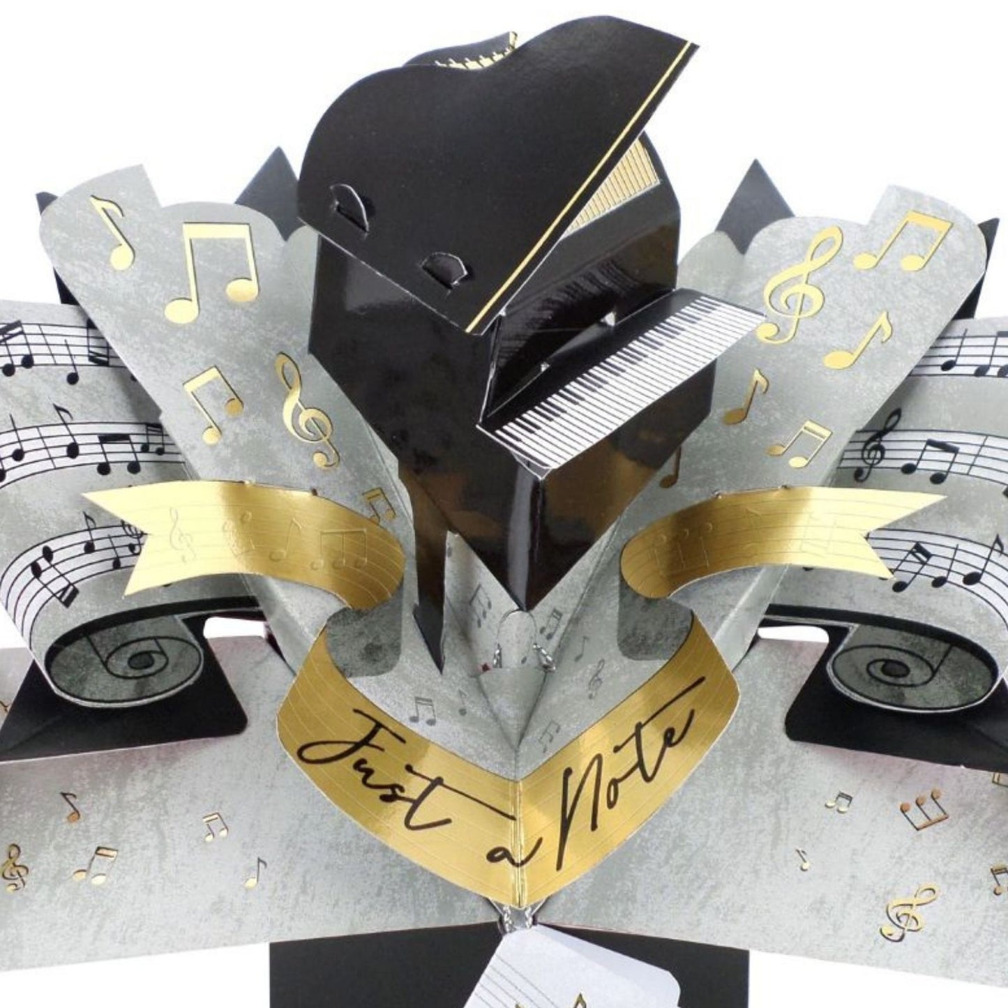 Piano Pop Up Greeting Card Just A Note Birthday Or Any Occasion