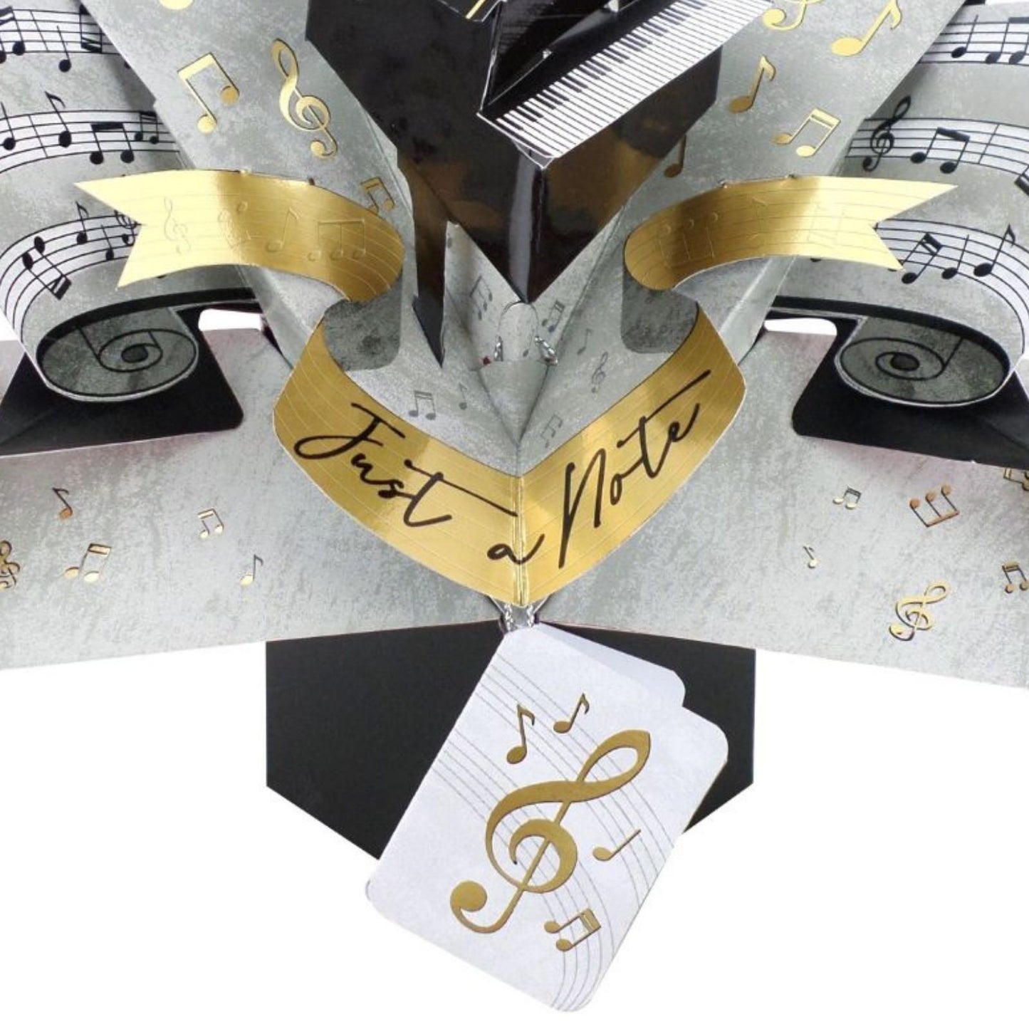 Piano Pop Up Greeting Card Just A Note Birthday Or Any Occasion