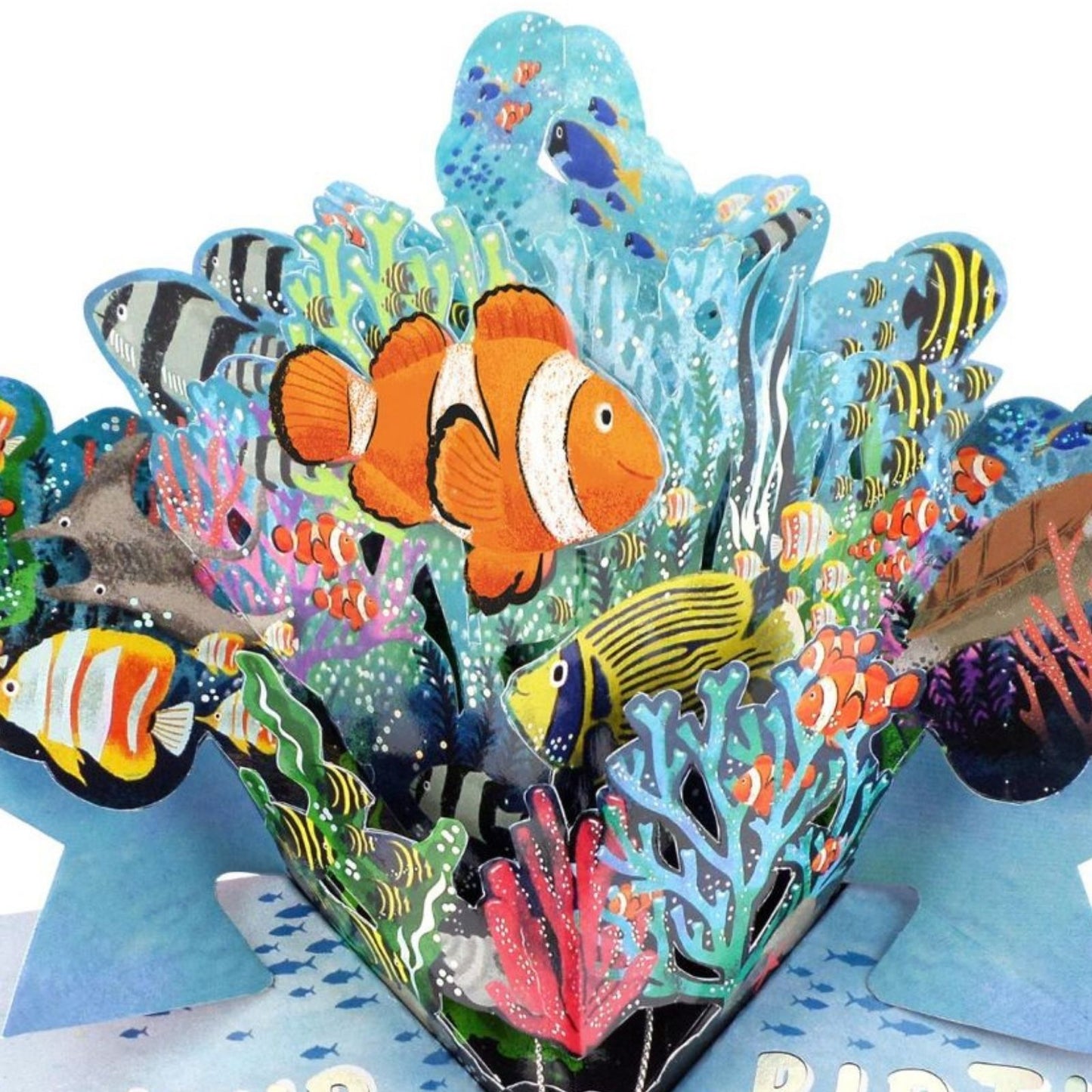 Under The Sea Pop Up Birthday Greeting Card With Fish