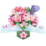 Hummingbird & Flowers Pop Up Greeting Card Birthday Or Any Occasion