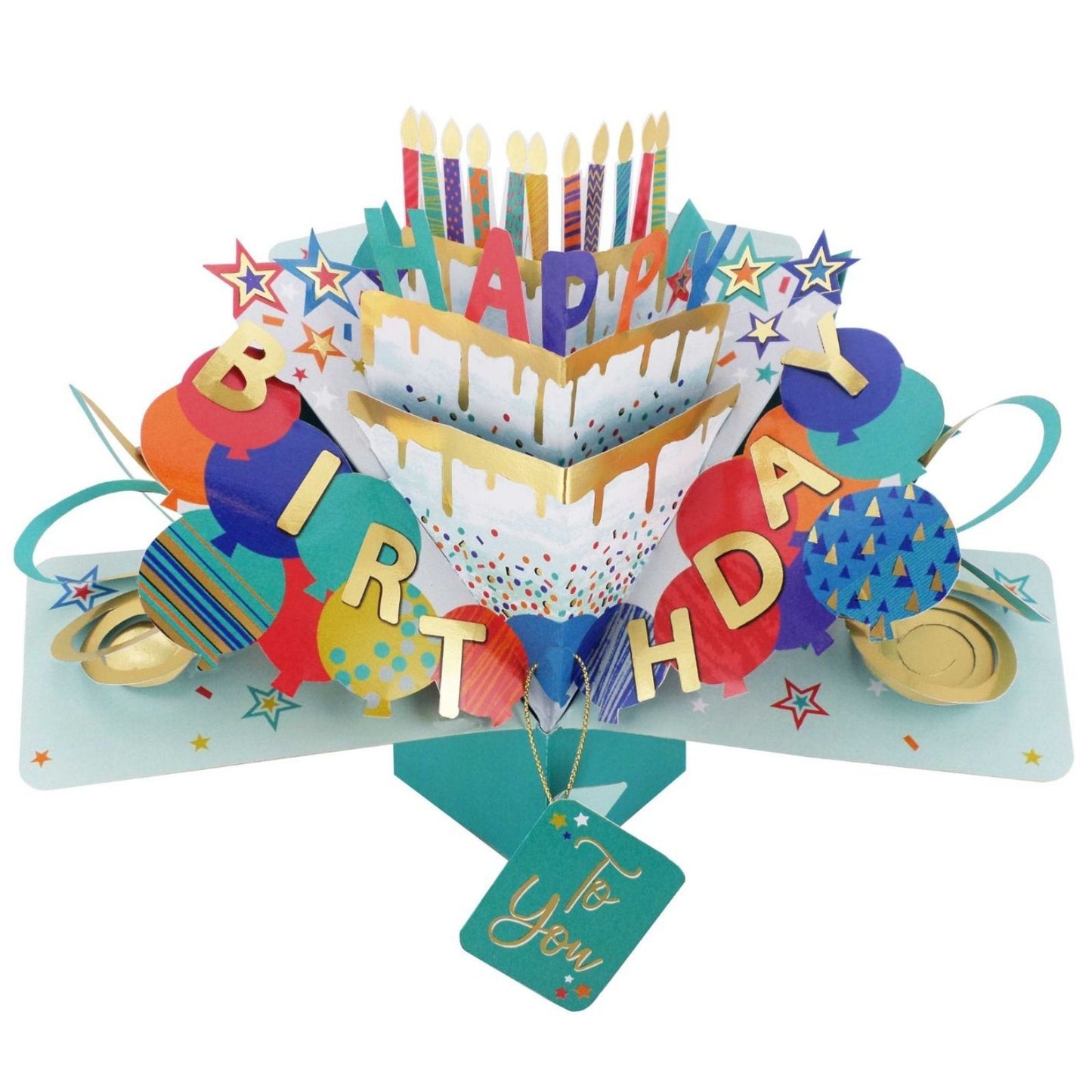 Pop Up Birthday Cake Card Happy Birthday Greeting Card